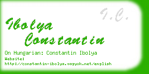 ibolya constantin business card